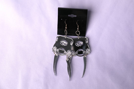 Acrylic Walrus Tusk Earrings