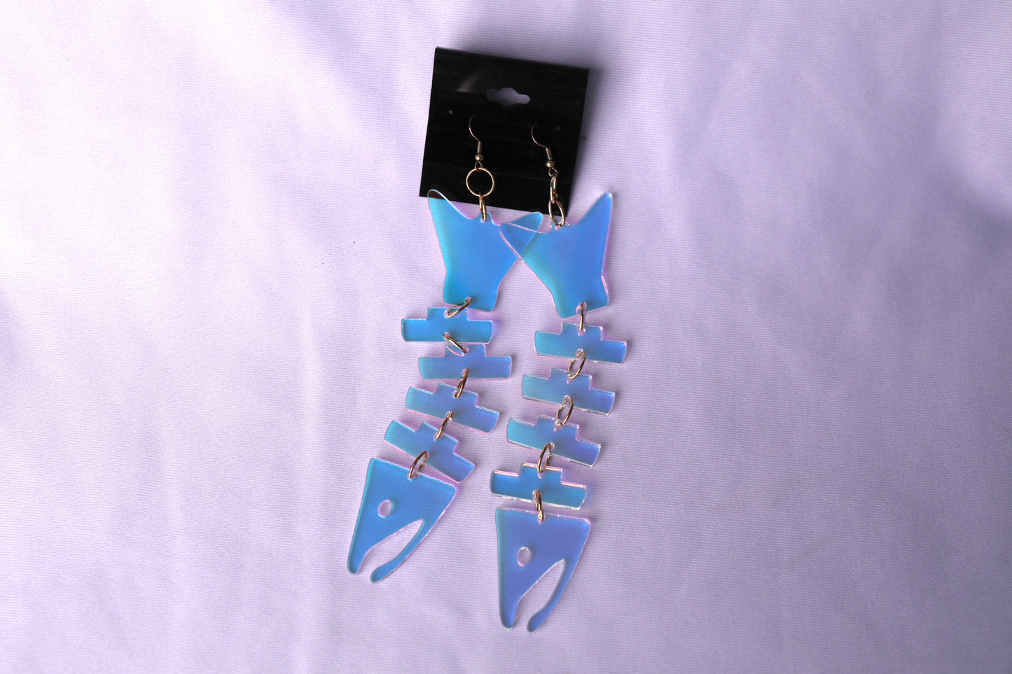 Salmon Bone Acrylic Earrings