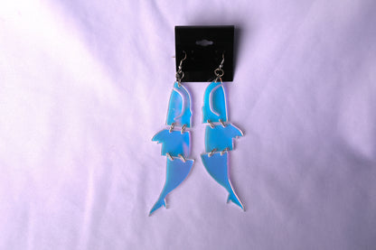 Three Tier Whale Acrylic Earrings