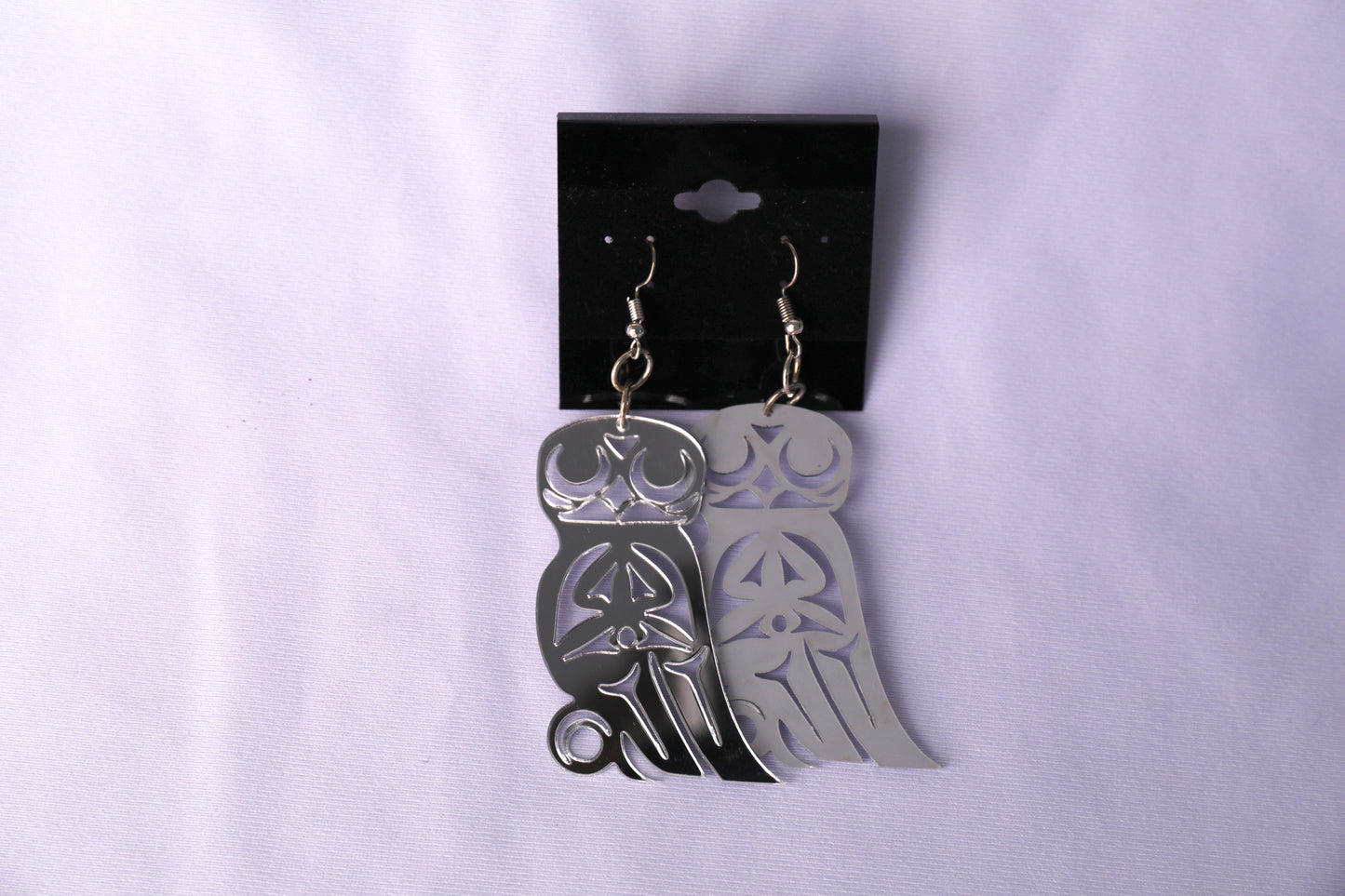 Snow Owl Acrylic Earrings