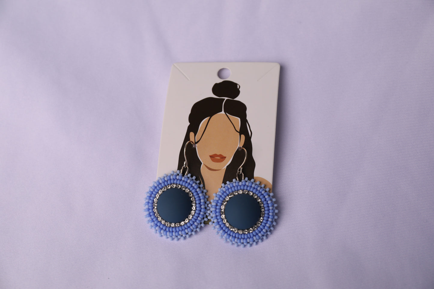 Handmade Round Beaded Earrings