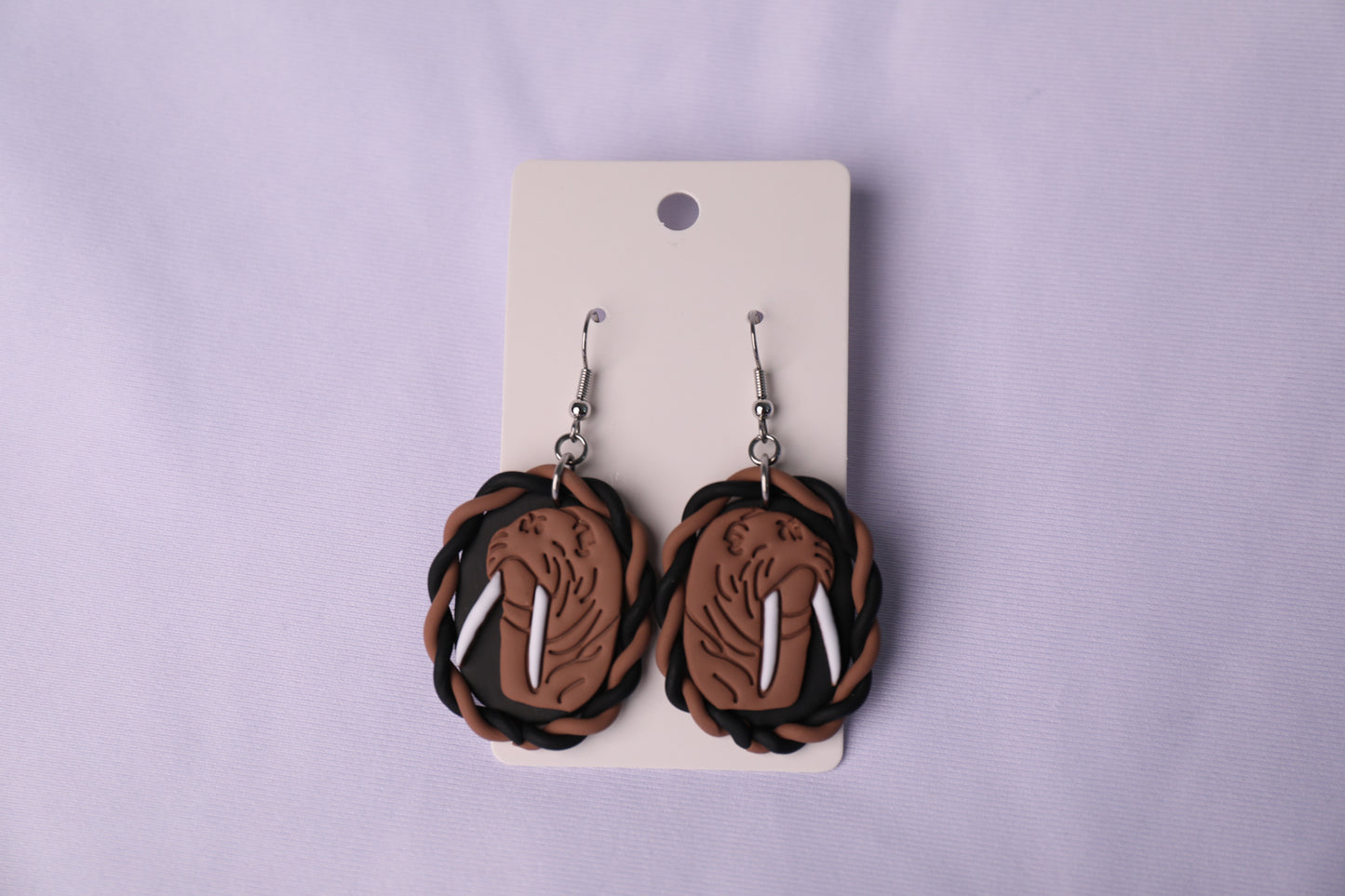 Clay Walrus Earrings