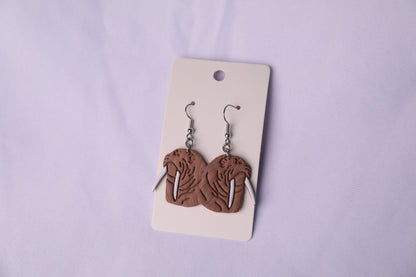 Clay Walrus Earrings