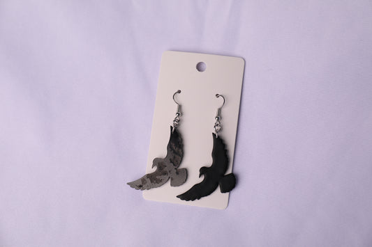Clay Crow Earrings