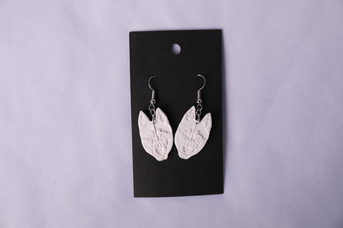 Clay Wolf Earrings