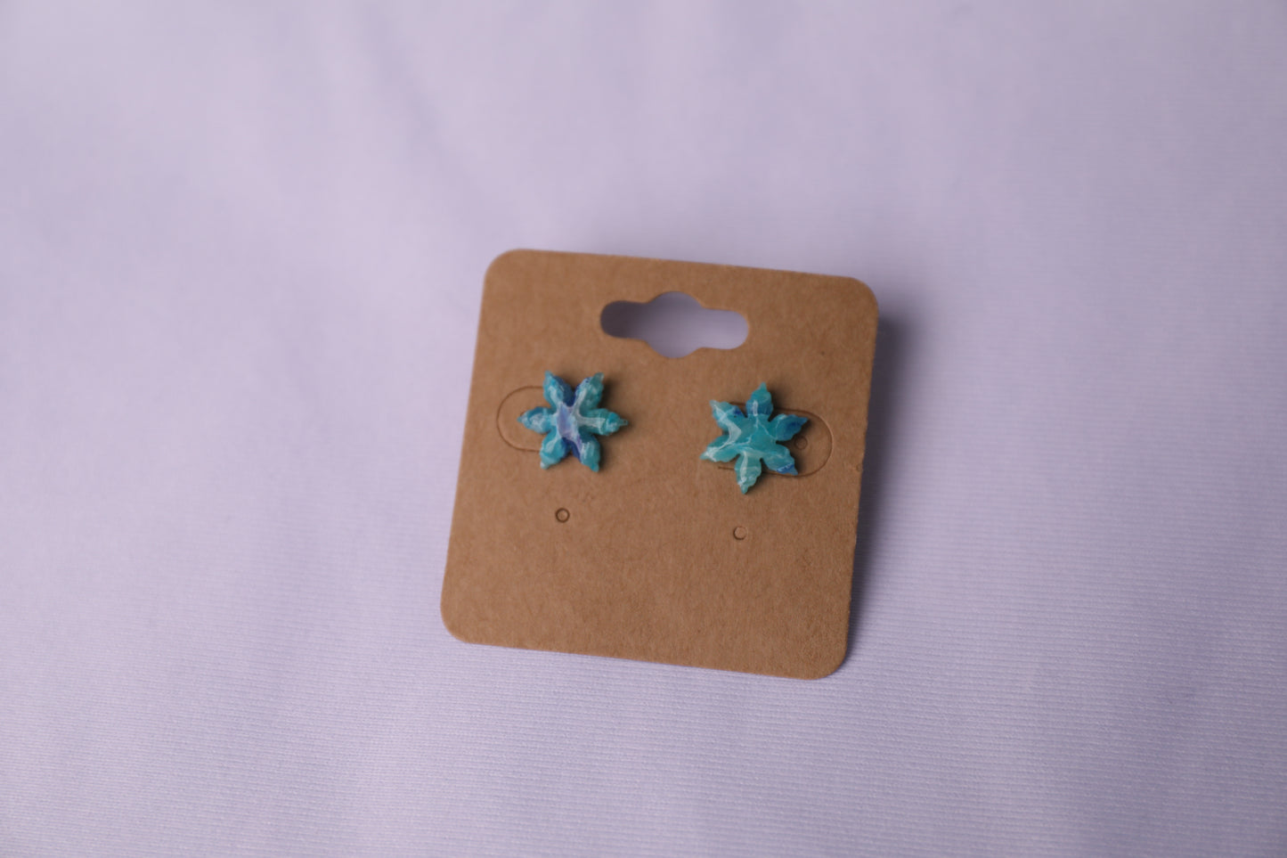 Clay Snowflake Studs